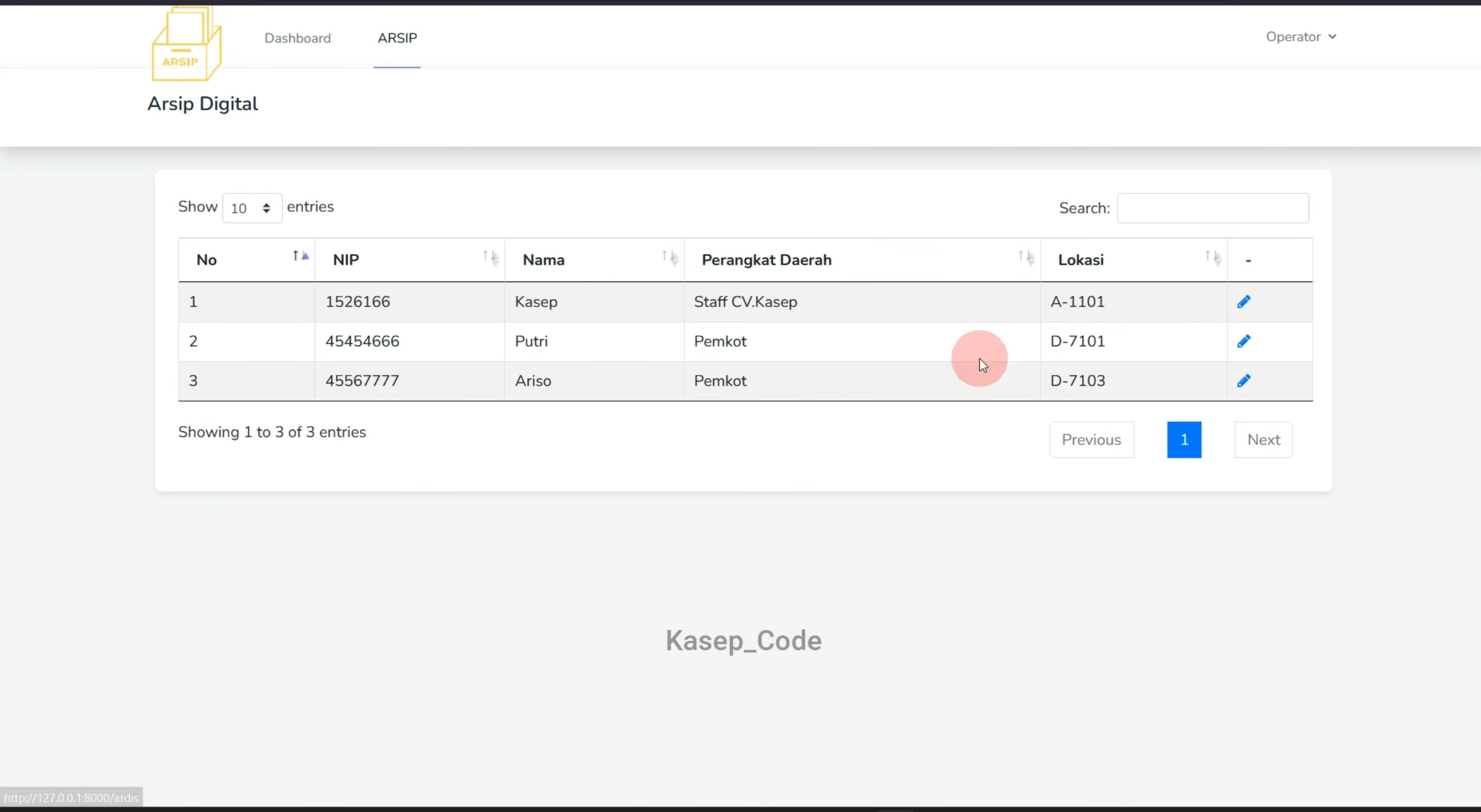 Source Code Website E-Arsip Pegawai Laravel | Aplikasi Arsip Online Berbasis Web dengan Laravel