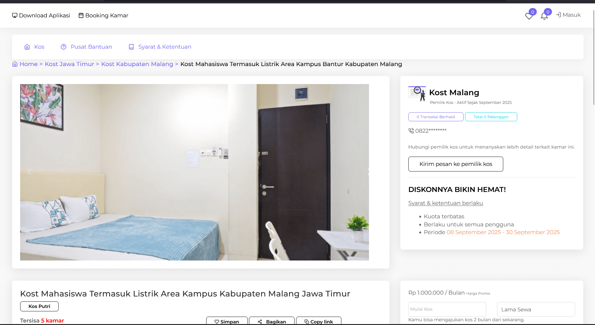 Source Code Website Penyewaan Kos Laravel | Source Code Website Booking Hotel| Website booking hotel