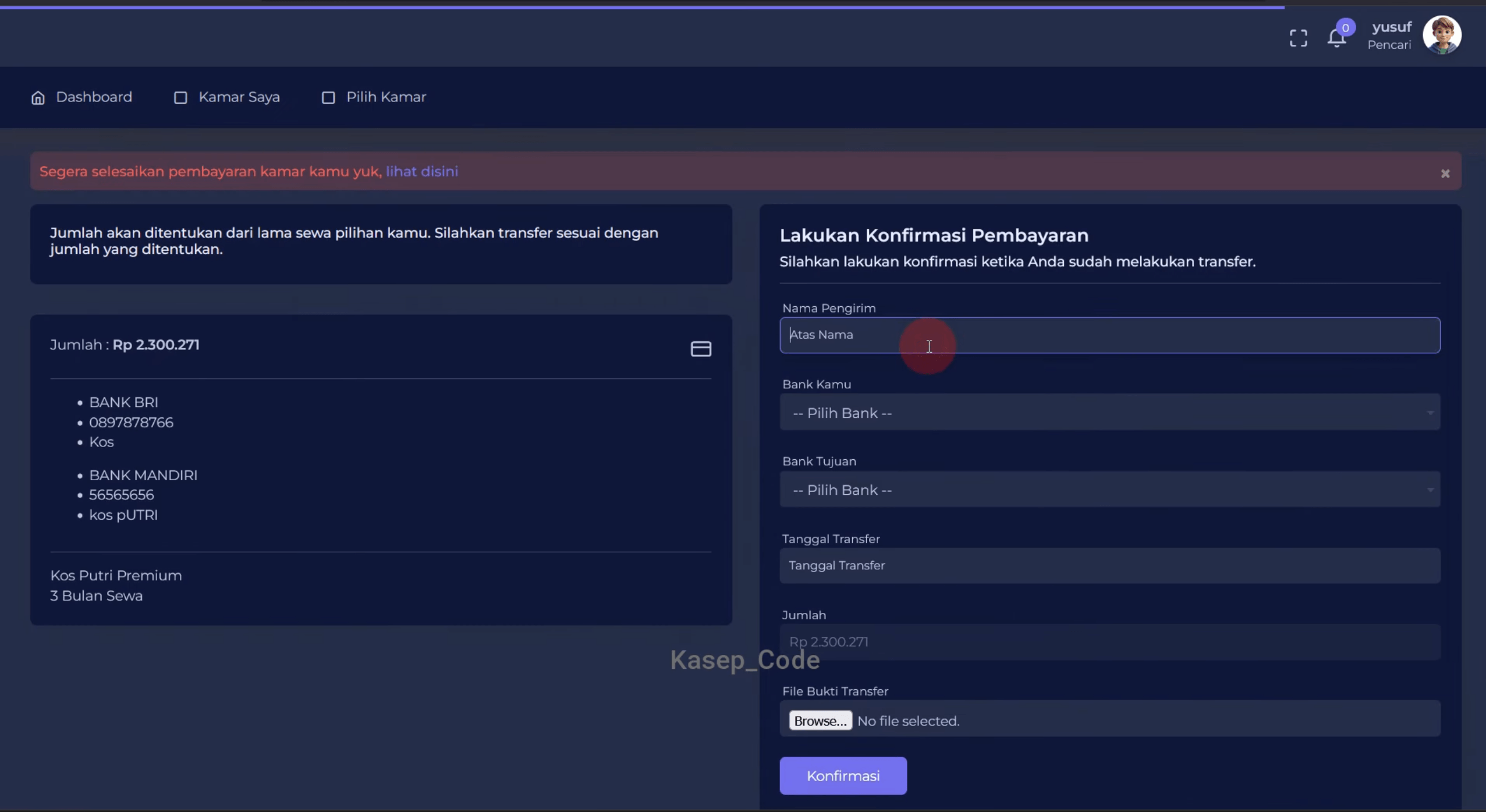 Source Code Website Penyewaan Kos Laravel | Source Code Website Booking Hotel| Website booking hotel