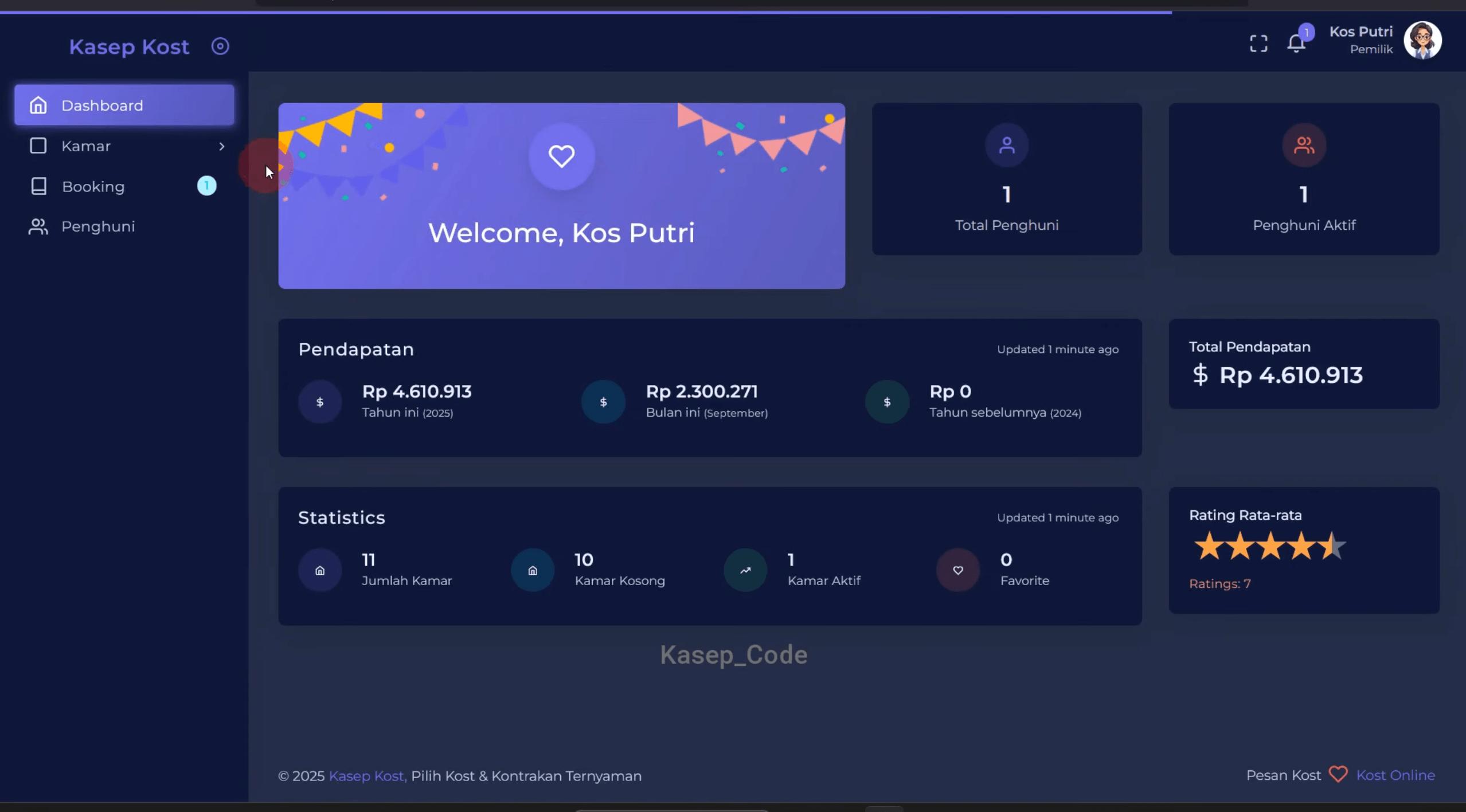 Source Code Website Penyewaan Kos Laravel | Source Code Website Booking Hotel| Website booking hotel