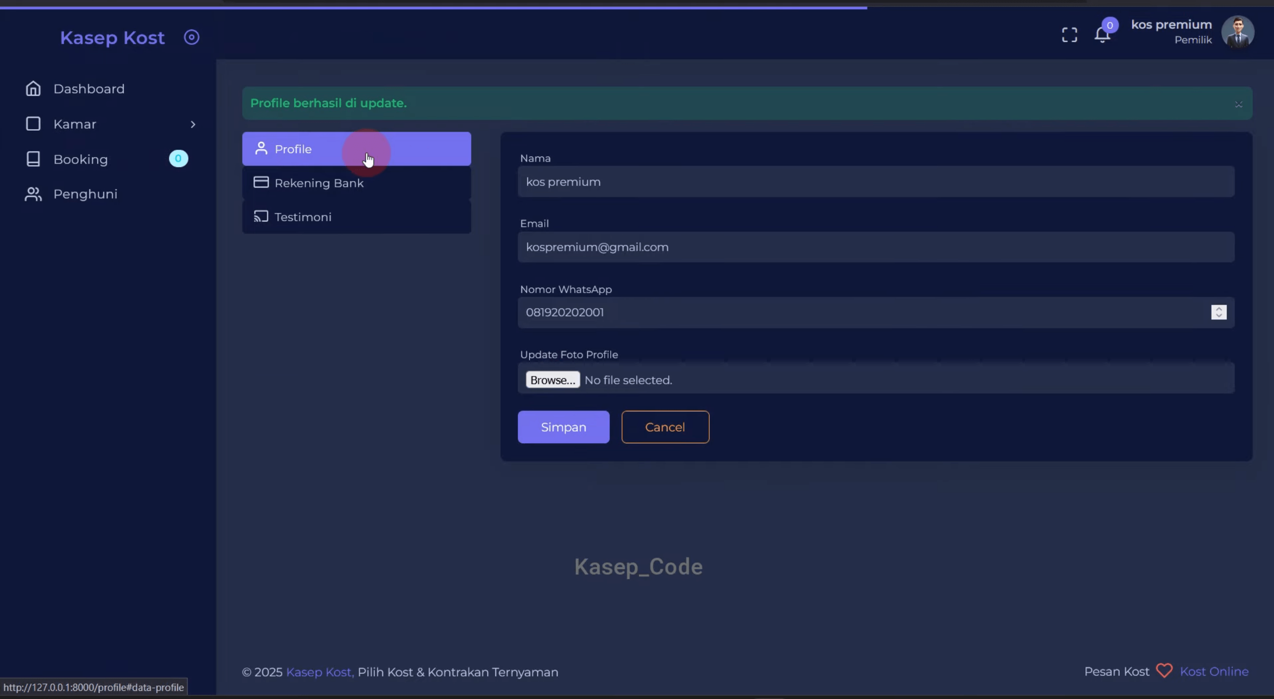 Source Code Website Penyewaan Kos Laravel | Source Code Website Booking Hotel| Website booking hotel