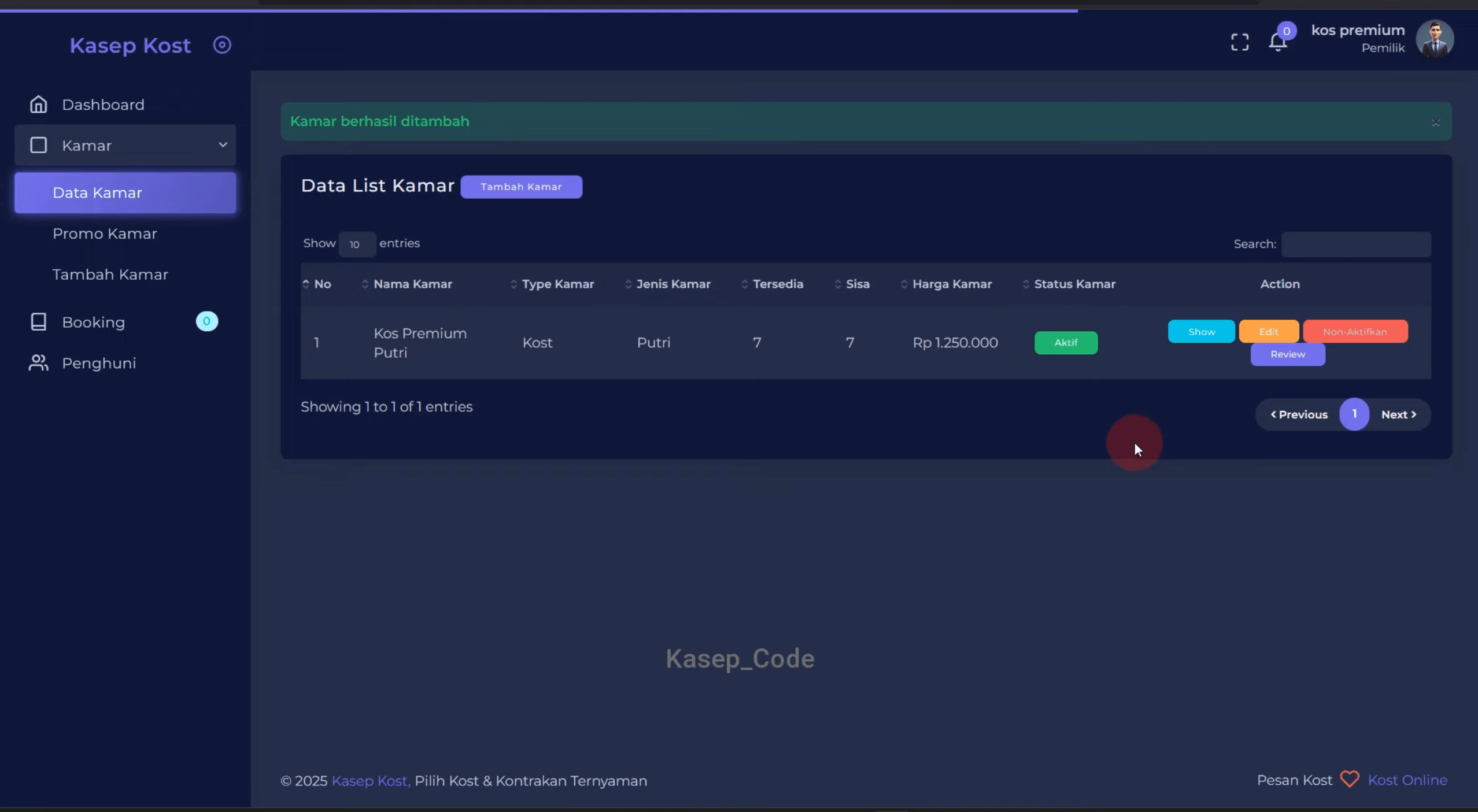 Source Code Website Penyewaan Kos Laravel | Source Code Website Booking Hotel| Website booking hotel