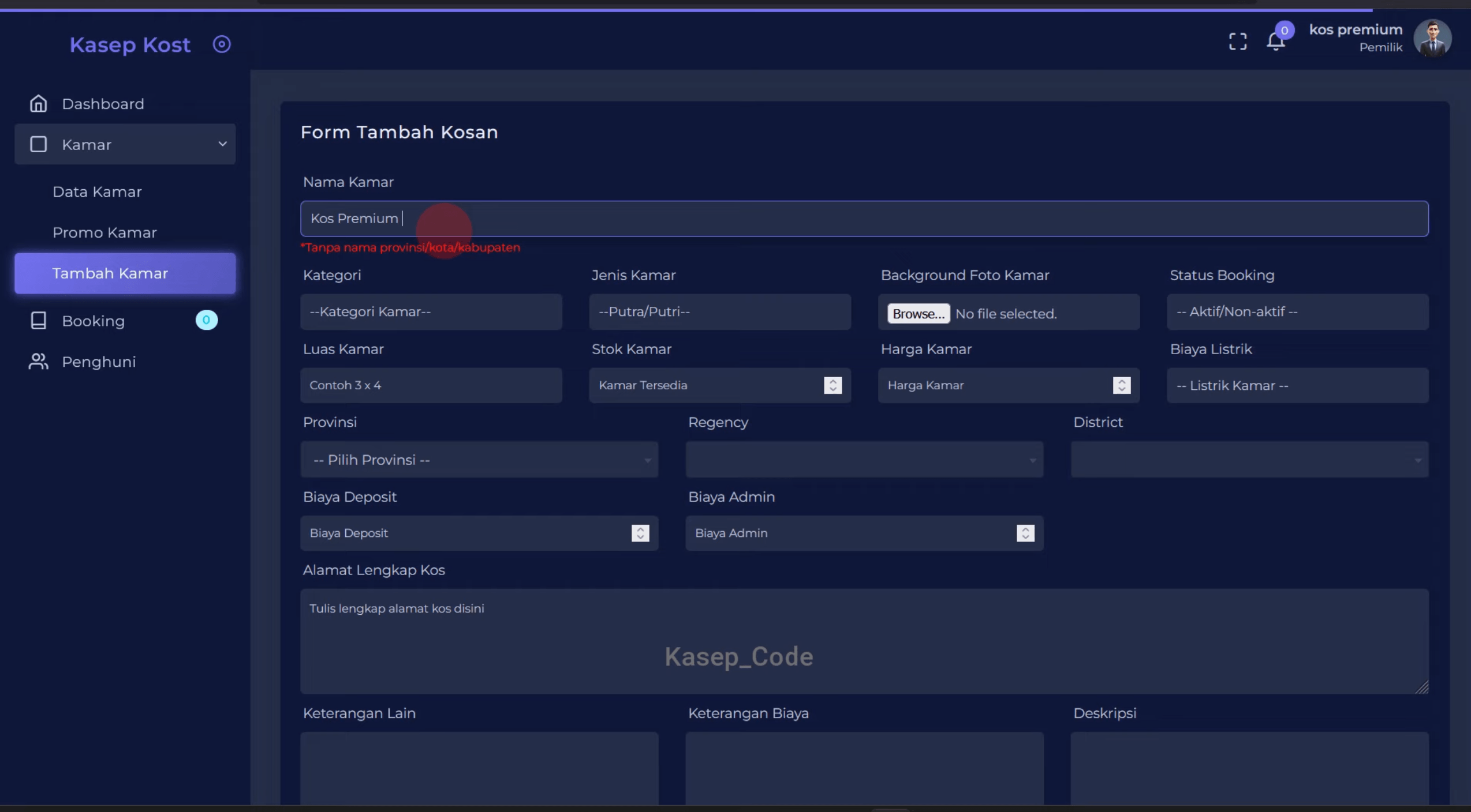 Source Code Website Penyewaan Kos Laravel | Source Code Website Booking Hotel| Website booking hotel