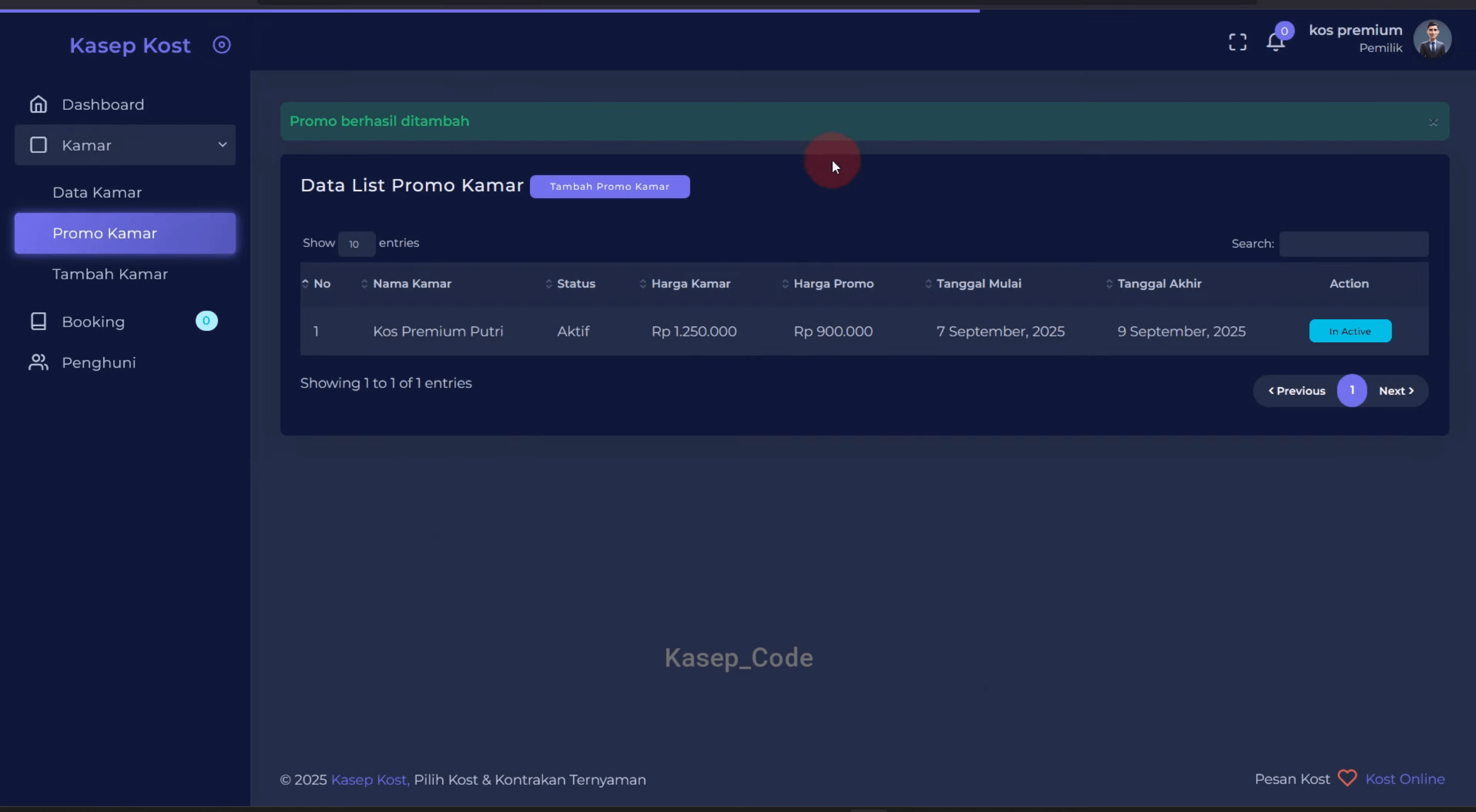 Source Code Website Penyewaan Kos Laravel | Source Code Website Booking Hotel| Website booking hotel
