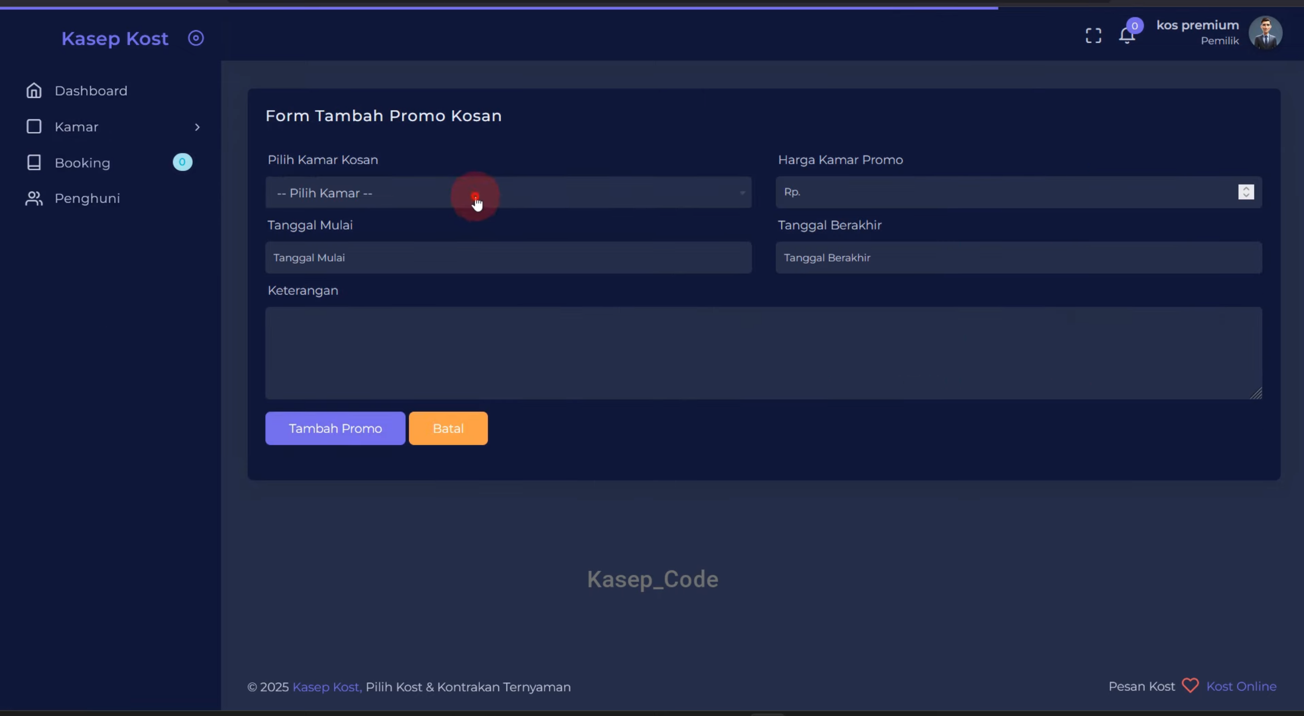 Source Code Website Penyewaan Kos Laravel | Source Code Website Booking Hotel| Website booking hotel