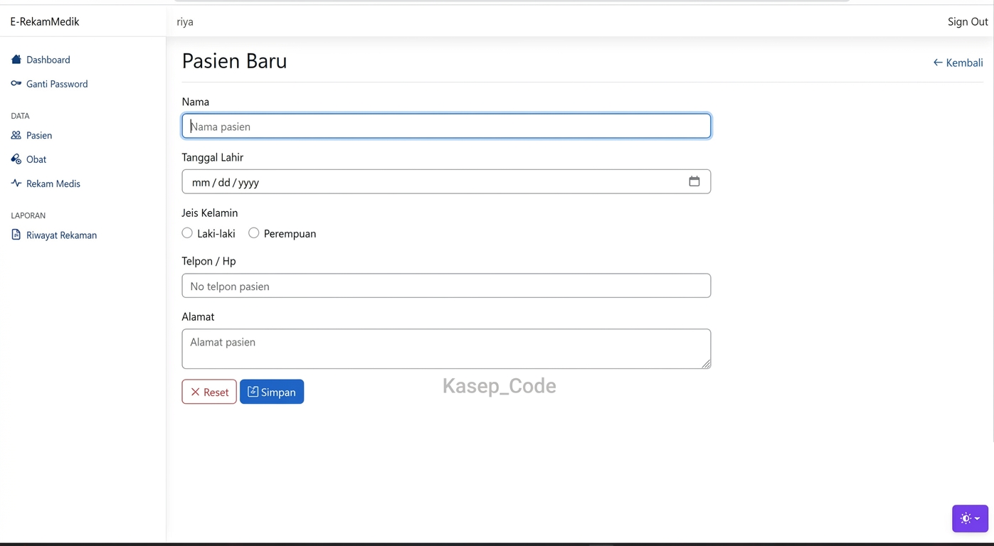 Source Code Aplikasi Rekam Medis | Sistem Informasi Rekam Medis | Source Code Website Rekam Medis