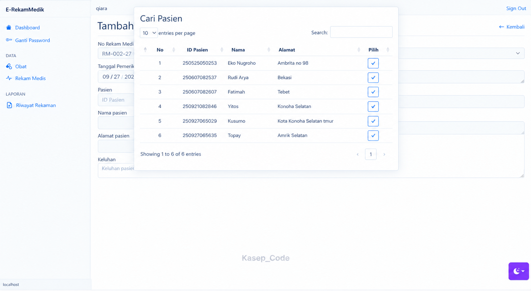 Source Code Aplikasi Rekam Medis | Sistem Informasi Rekam Medis | Source Code Website Rekam Medis