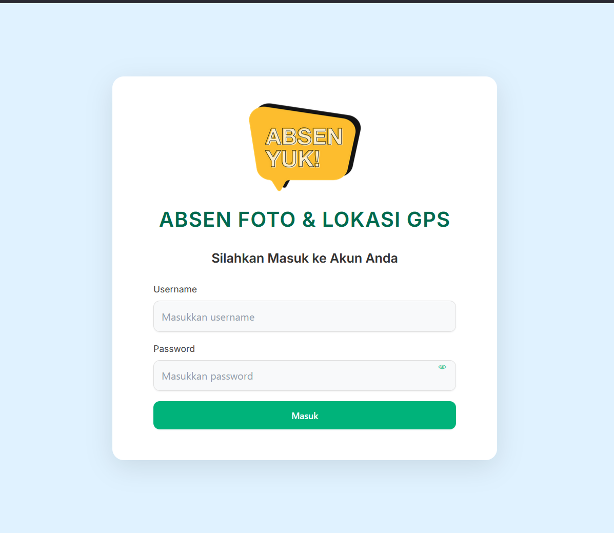 Source Code Aplikasi Absen Online dengan Foto Selfie & Lokasi GPS Google Maps | Absensi Foto Selfie