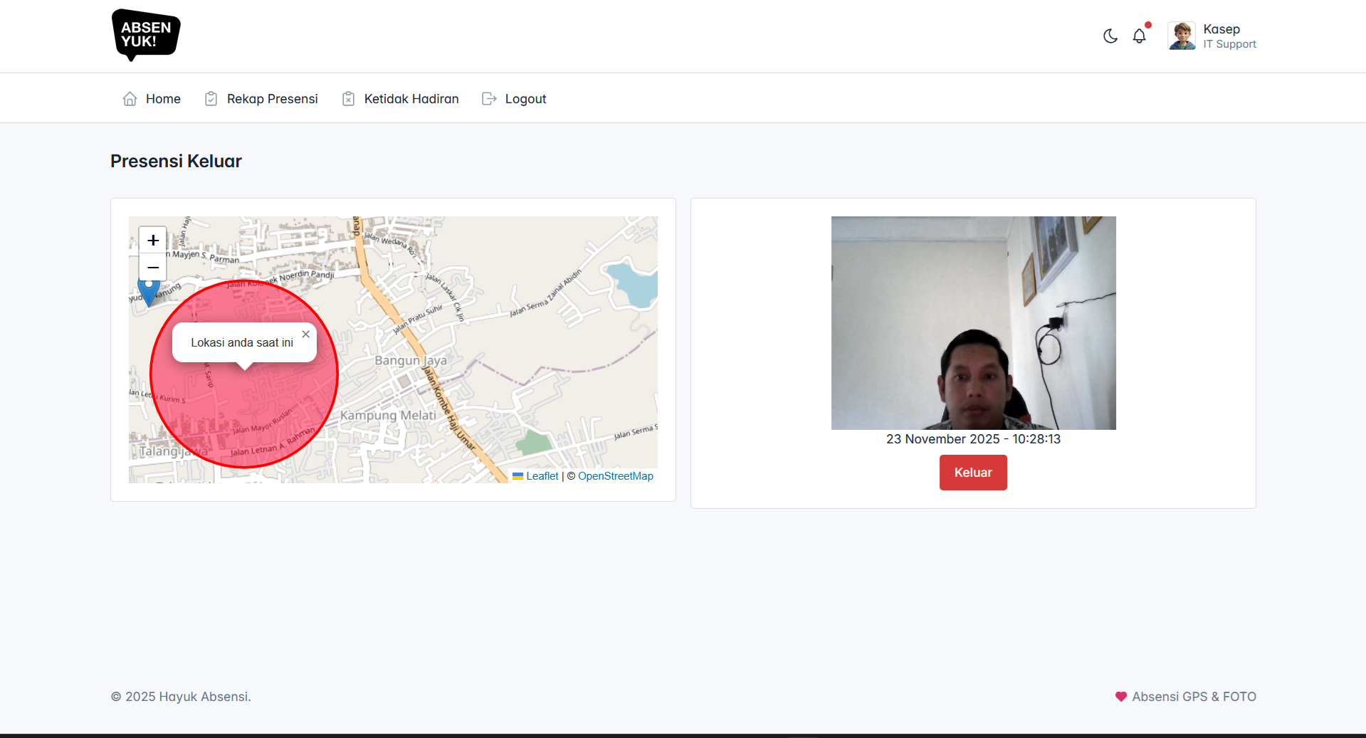 Source Code Aplikasi Absen Online dengan Foto Selfie & Lokasi GPS Google Maps | Absensi Foto Selfie