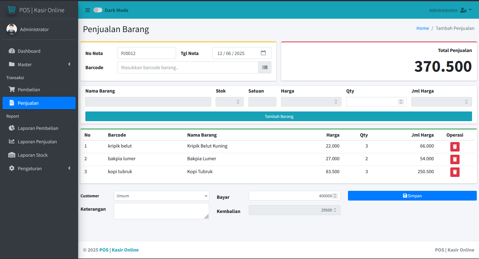 Source Code Aplikasi Kasir Online & Point of Sale (POS)| Download Source Code Website Aplikasi Kasir