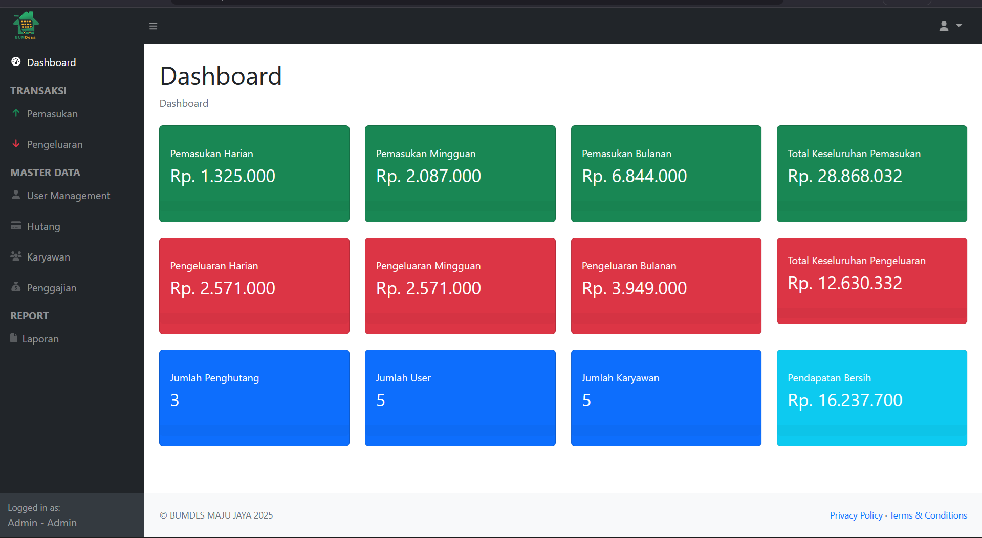 Source Code Website Pengelolaan Keuangan & Laporan Kas | Download Website Laporan Keuangan Laravel