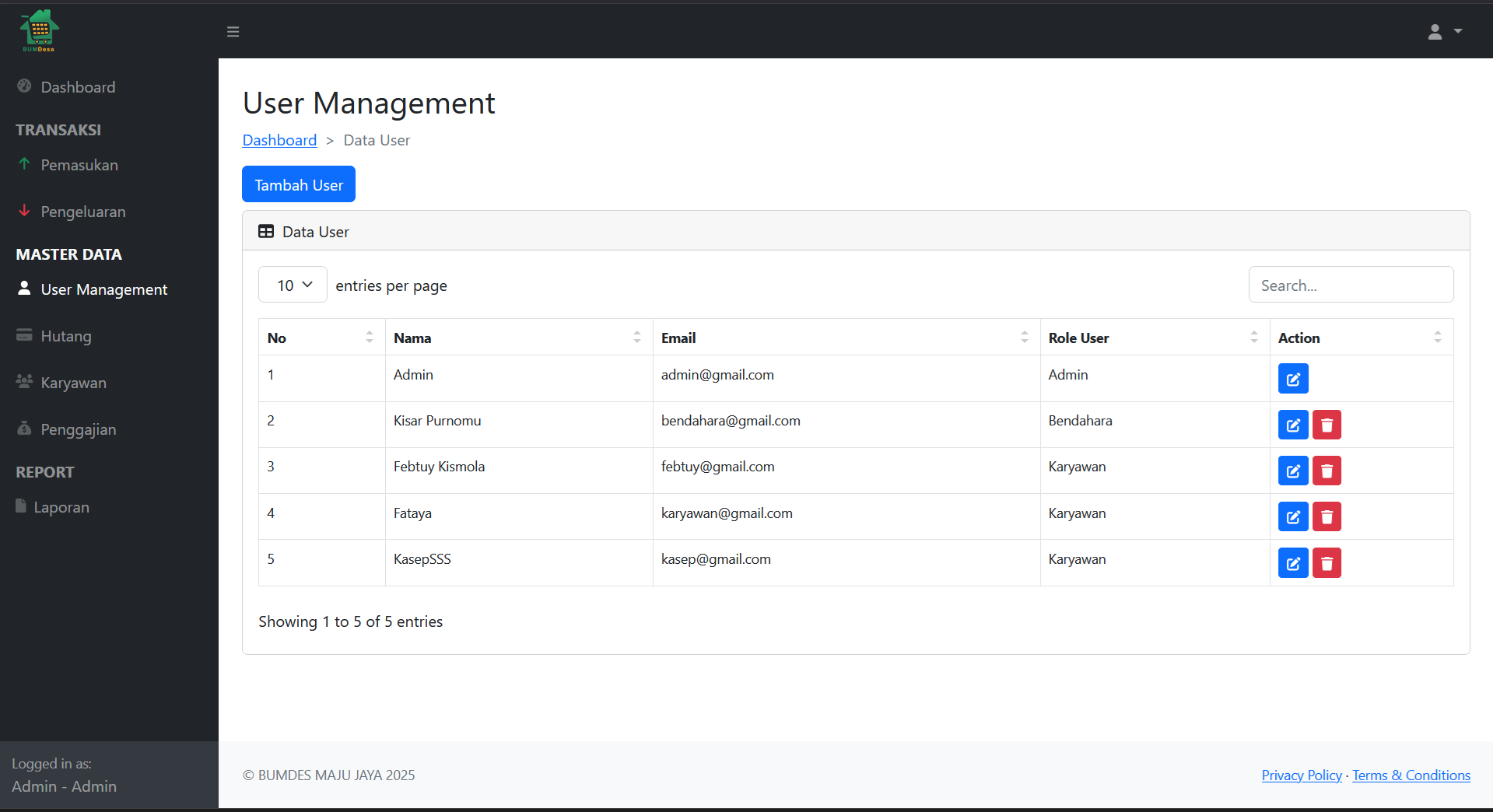 Source Code Website Pengelolaan Keuangan & Laporan Kas | Download Website Laporan Keuangan Laravel