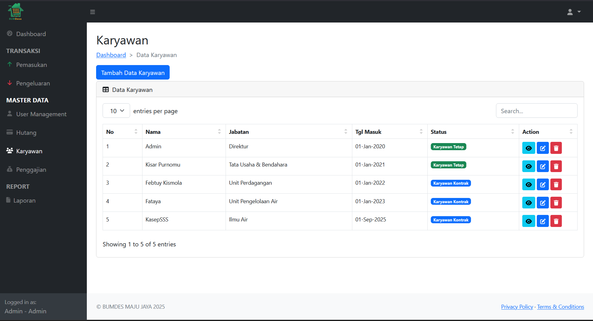 Source Code Website Pengelolaan Keuangan & Laporan Kas | Download Website Laporan Keuangan Laravel