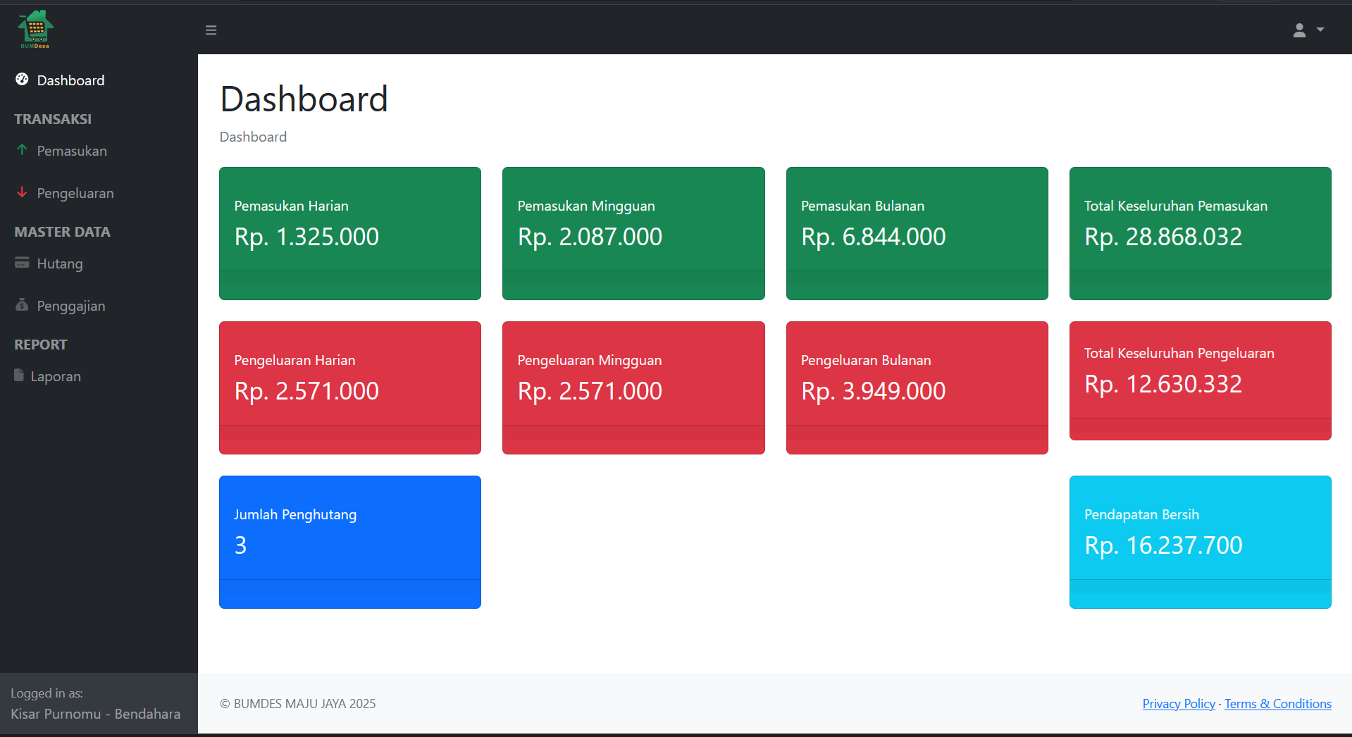 Source Code Website Pengelolaan Keuangan & Laporan Kas | Download Website Laporan Keuangan Laravel