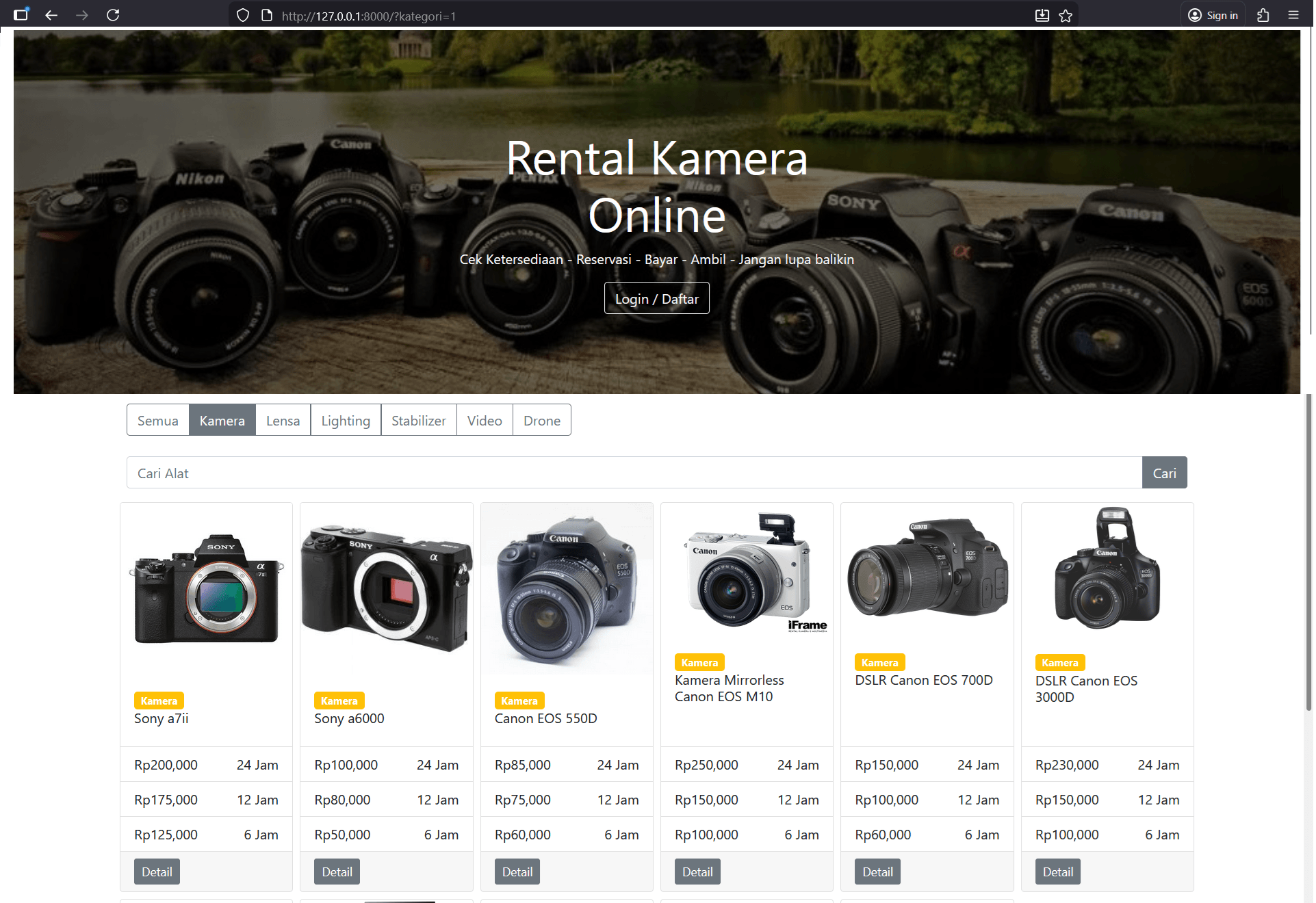 Source Code Website Penyewaan & Rental Barang Berbasis Web | Source Code Aplikasi Penyewaan Barang