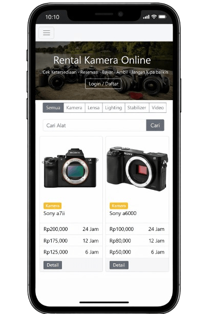 Source Code Website Penyewaan & Rental Barang Berbasis Web | Source Code Aplikasi Penyewaan Barang