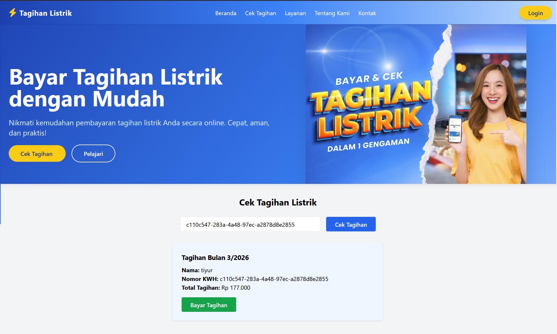 Source Code Website Pembayaran Listrik Midtrans Payment Gateway PHP| Aplikasi Tagihan Listrik Online