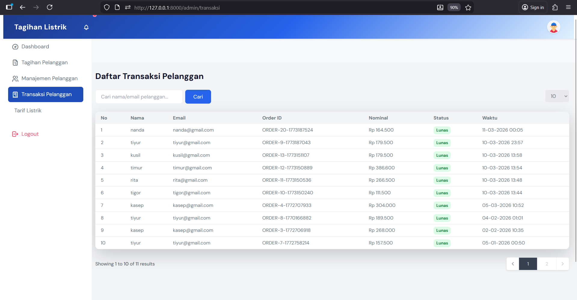 Source Code Website Pembayaran Listrik Midtrans Payment Gateway PHP| Aplikasi Tagihan Listrik Online