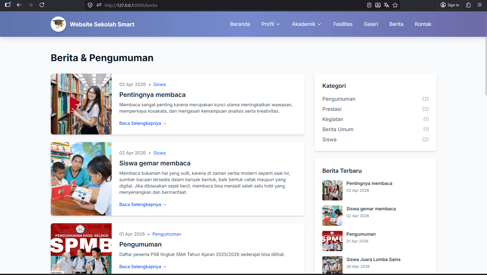 Download Source Code Website Sekolah | Website Company Profile Full Fitur | Sistem Informasi Sekolah