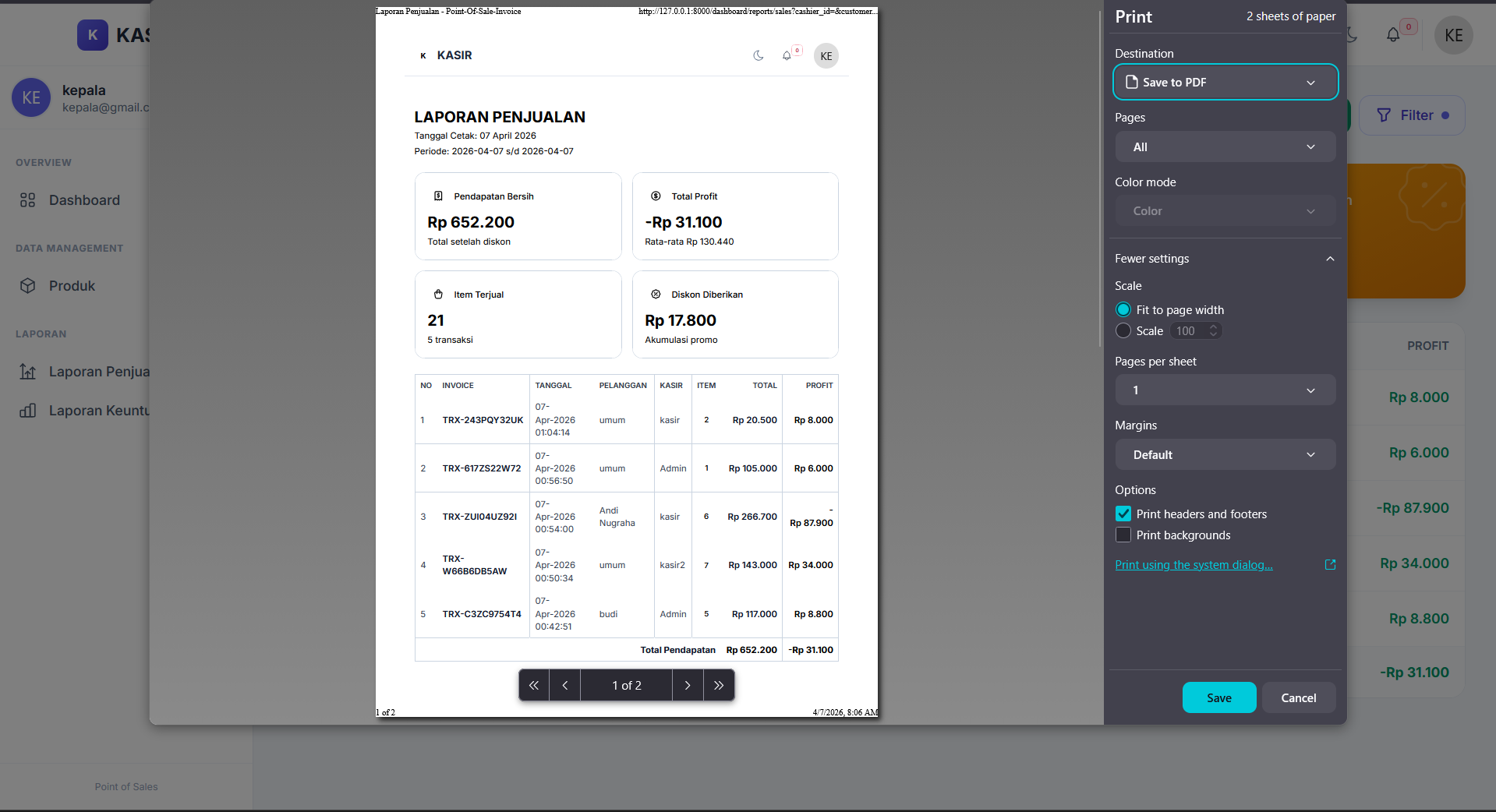 Source Code Aplikasi Kasir Online | Download Coding Website Point Of Sale Laravel +Laporan Penjualan
