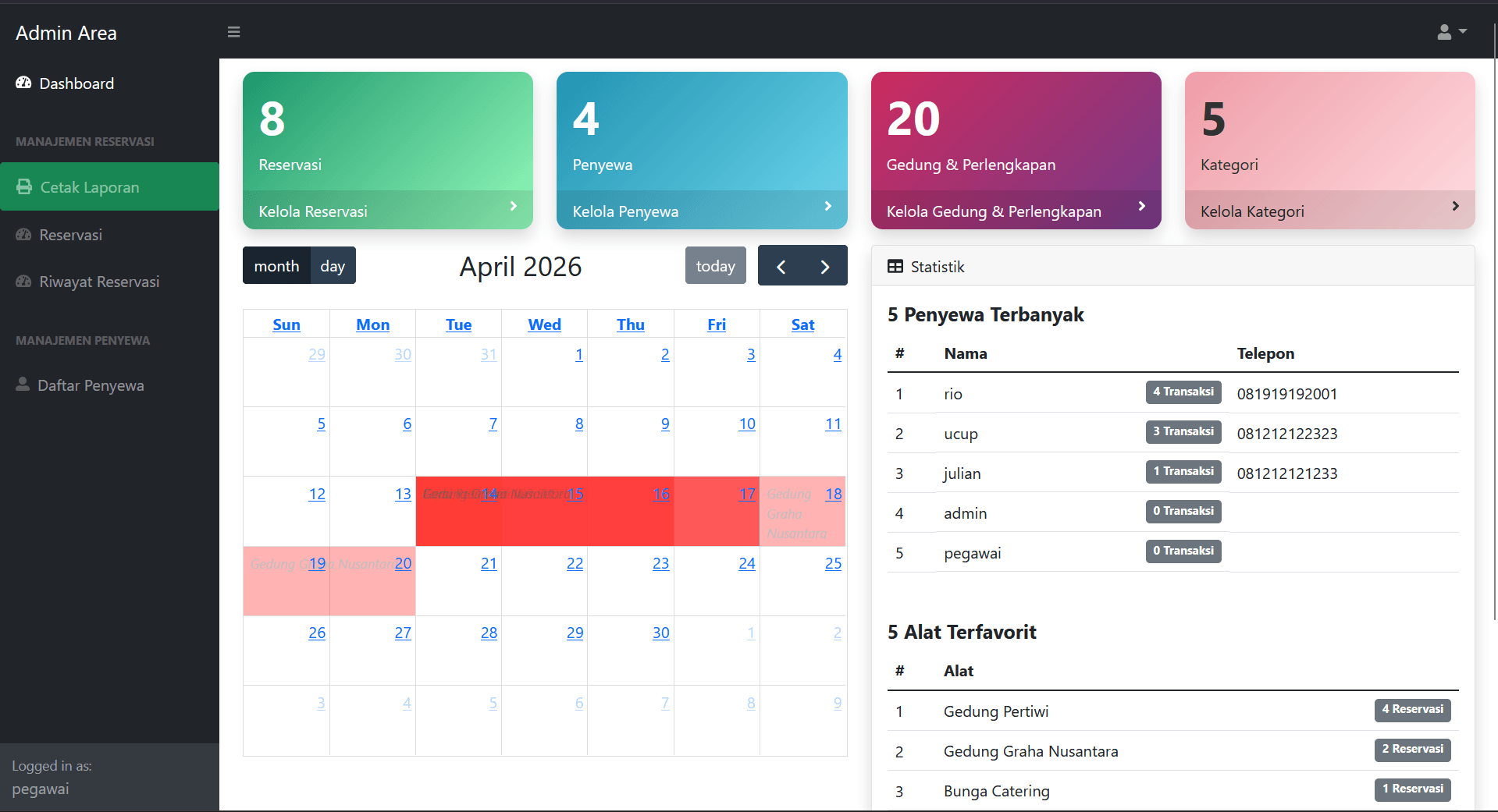 Source Code Website Penyewaan Gedung PHP MySQL | Sistem Booking Online Full Fitur | Aplikasi Sewa