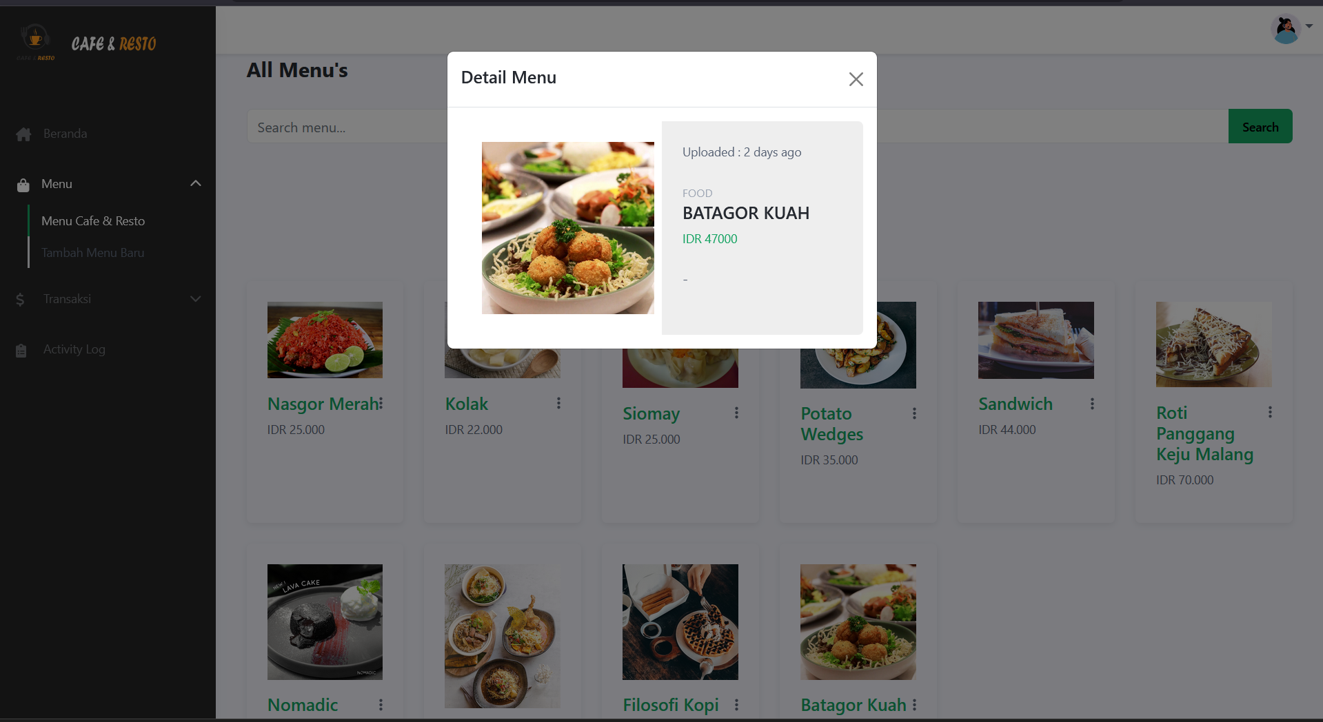 Source Code Aplikasi Pesan Makanan Resto | Source Code Aplikasi Kasir Online Restoran & Cafe