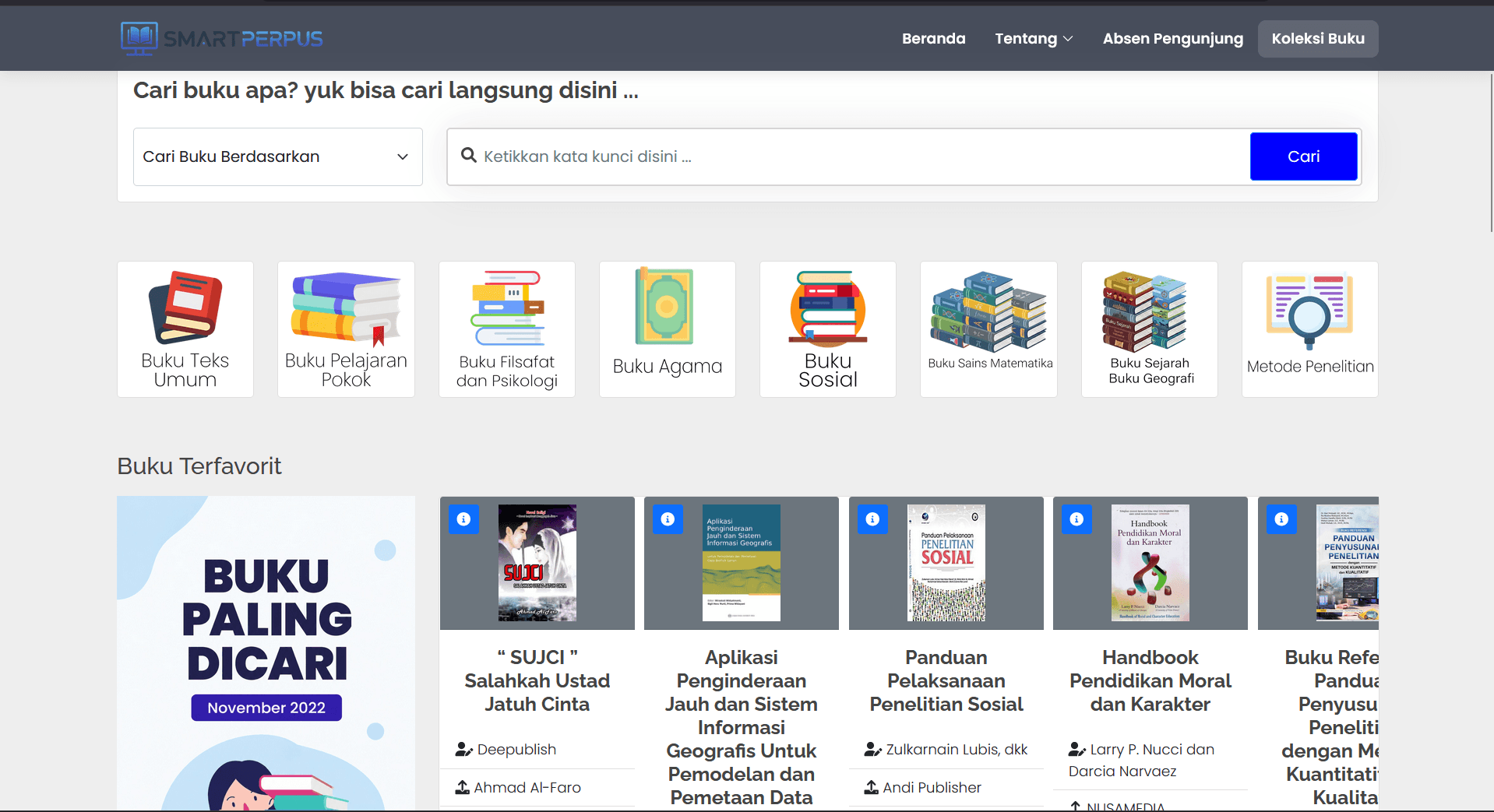 Source Code Aplikasi Perpustakaan Berbasis Web+Scan Barcode & Absen Pengunjung |Perpustakaan Digital