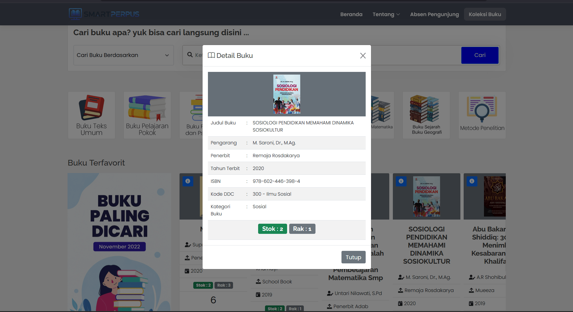 Source Code Aplikasi Perpustakaan Berbasis Web+Scan Barcode & Absen Pengunjung |Perpustakaan Digital