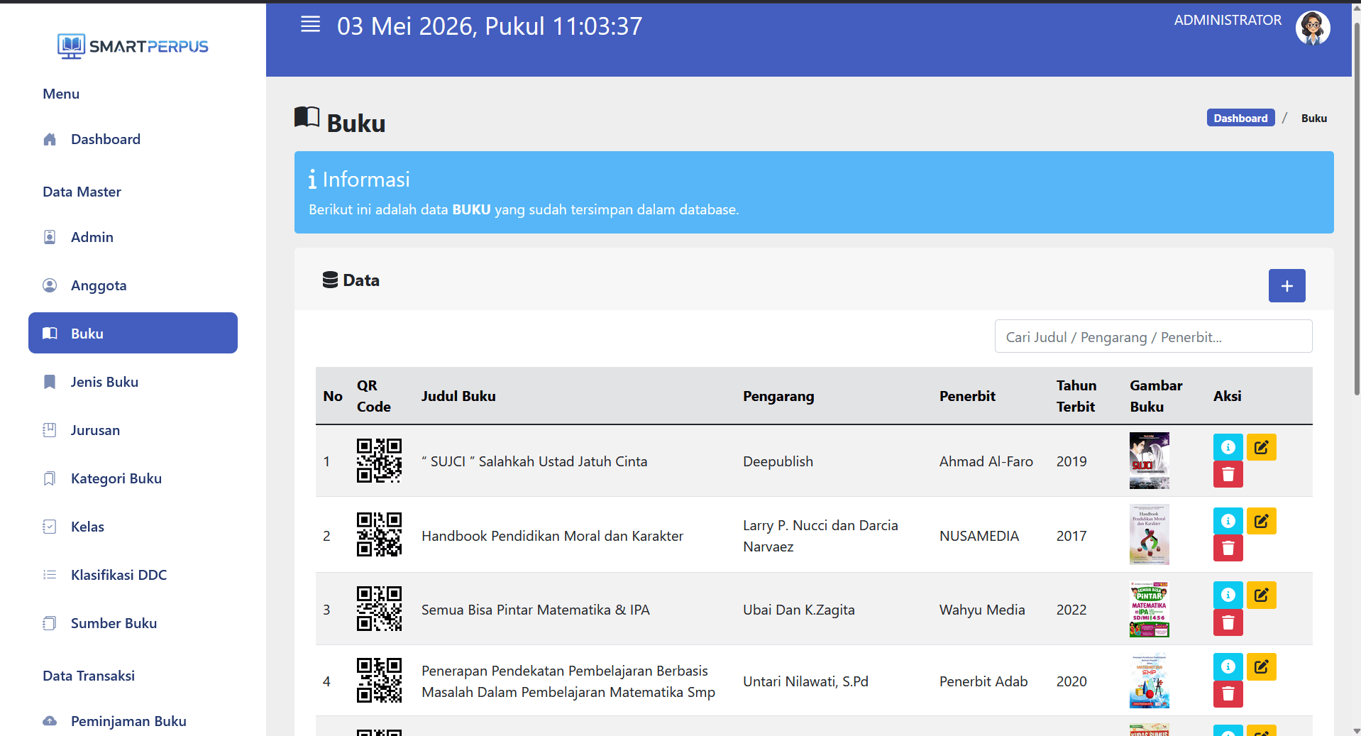 Source Code Aplikasi Perpustakaan Berbasis Web+Scan Barcode & Absen Pengunjung |Perpustakaan Digital