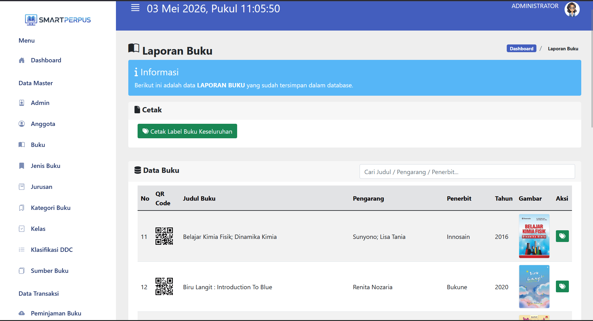 Source Code Aplikasi Perpustakaan Berbasis Web+Scan Barcode & Absen Pengunjung |Perpustakaan Digital