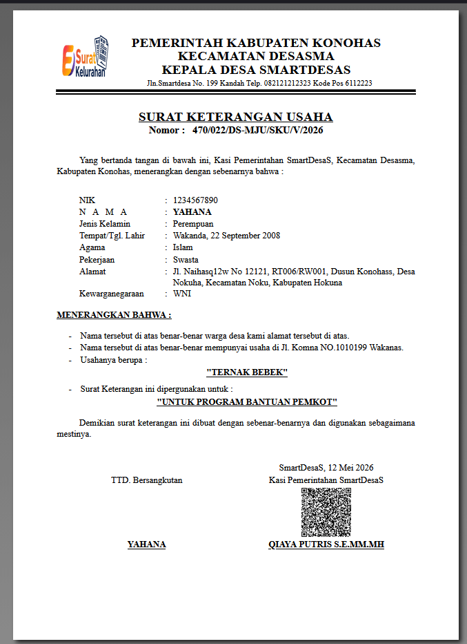 Source Code Aplikasi Surat Desa Berbasis Web | Download Aplikasi Pelayanan Surat Cetak PDF Otomatis
