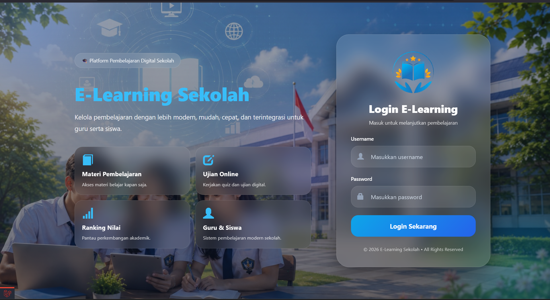 Source Code e-Learning Sekolah Full Fitur | Source Code Website Ujian Online | Aplikasi e-Learning