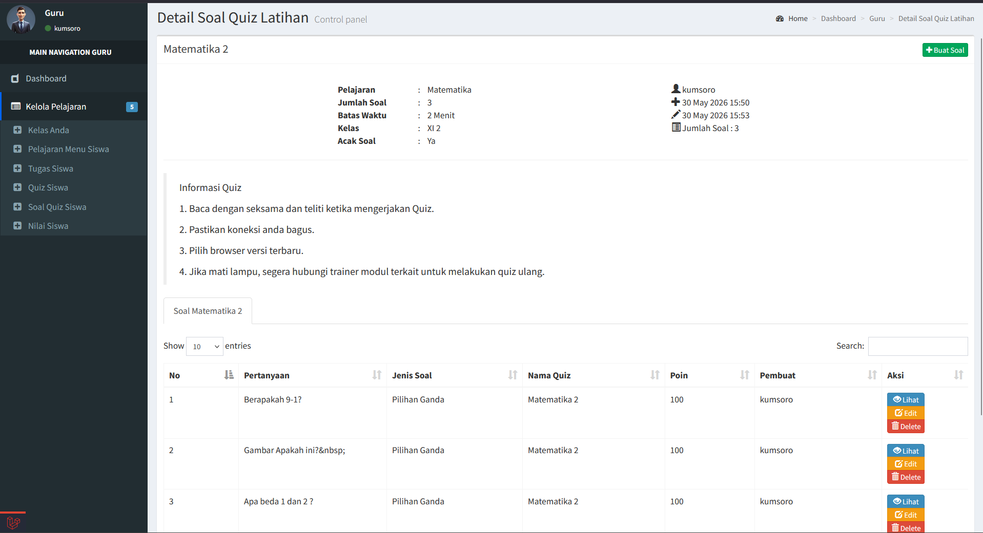 Source Code e-Learning Sekolah Full Fitur | Source Code Website Ujian Online | Aplikasi e-Learning