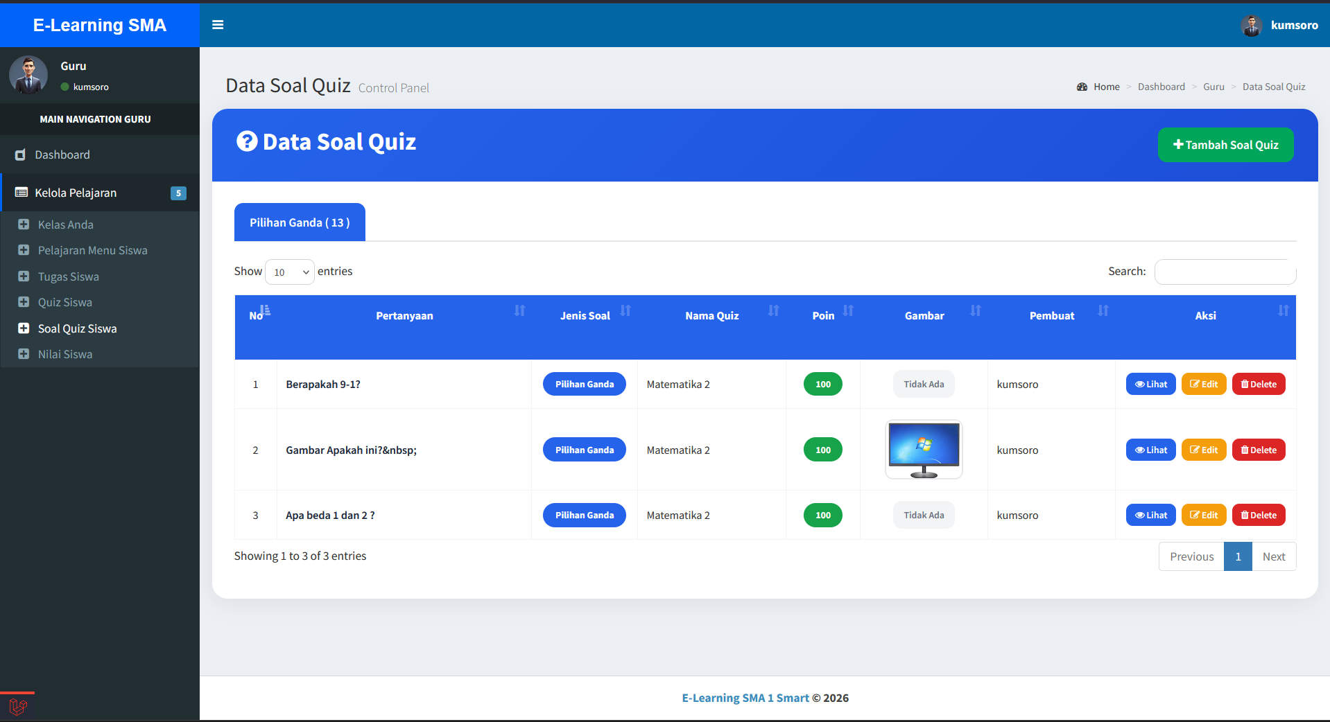 Source Code e-Learning Sekolah Full Fitur | Source Code Website Ujian Online | Aplikasi e-Learning