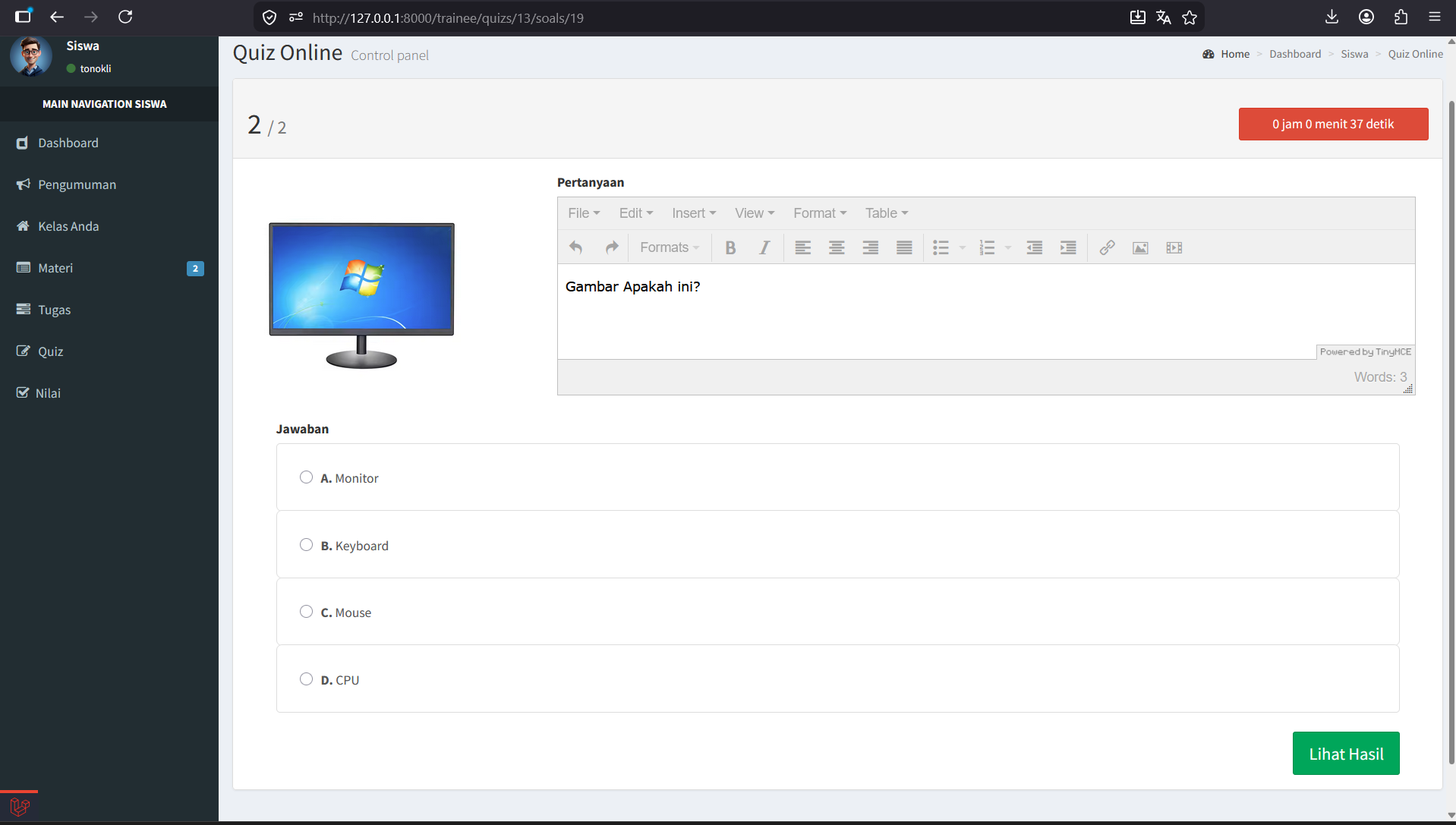 Source Code e-Learning Sekolah Full Fitur | Source Code Website Ujian Online | Aplikasi e-Learning
