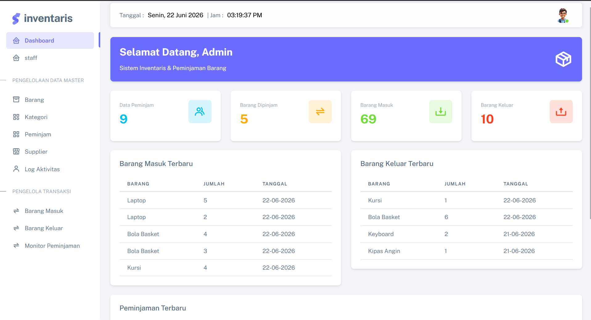 Source Code Website Inventaris Barang | Inventaris Peminjaman Barang | Aplikasi Inventaris Sekolah