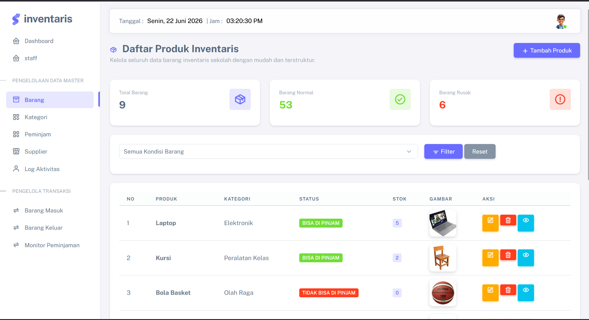 Source Code Website Inventaris Barang | Inventaris Peminjaman Barang | Aplikasi Inventaris Sekolah