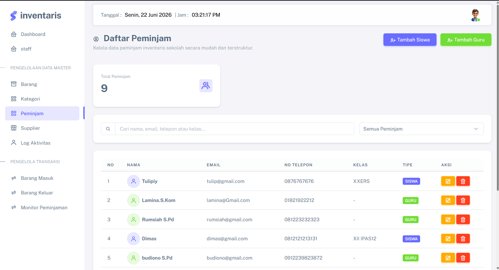 Source Code Website Inventaris Barang | Inventaris Peminjaman Barang | Aplikasi Inventaris Sekolah