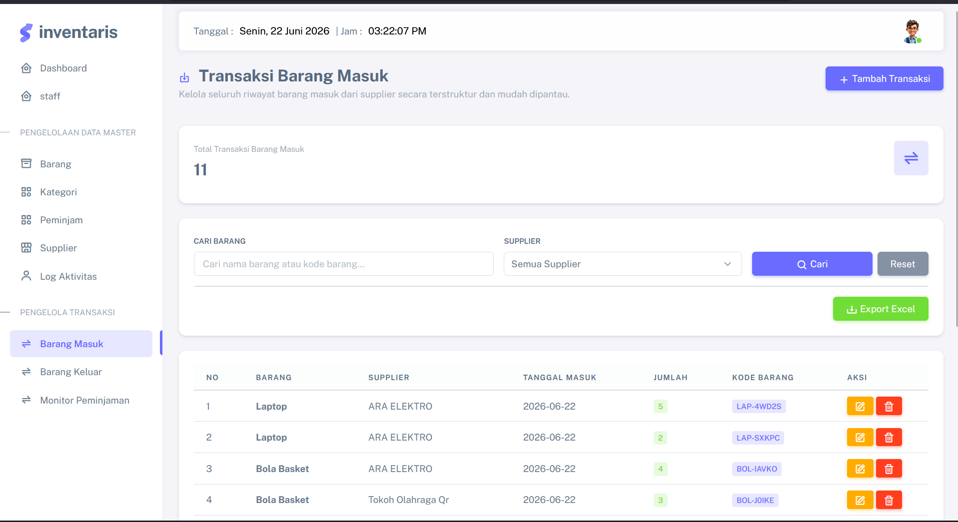 Source Code Website Inventaris Barang | Inventaris Peminjaman Barang | Aplikasi Inventaris Sekolah