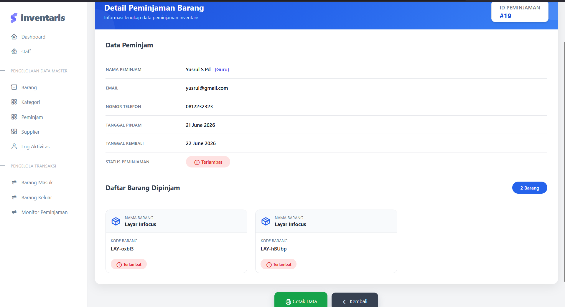 Source Code Website Inventaris Barang | Inventaris Peminjaman Barang | Aplikasi Inventaris Sekolah