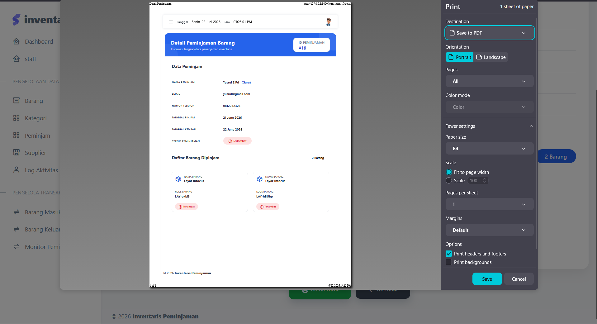 Source Code Website Inventaris Barang | Inventaris Peminjaman Barang | Aplikasi Inventaris Sekolah