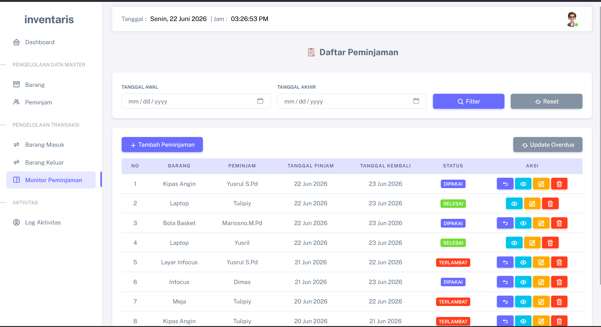 Source Code Website Inventaris Barang | Inventaris Peminjaman Barang | Aplikasi Inventaris Sekolah