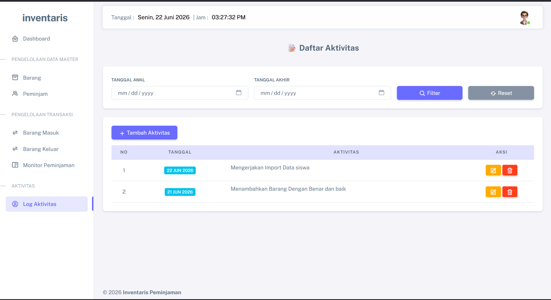 Source Code Website Inventaris Barang | Inventaris Peminjaman Barang | Aplikasi Inventaris Sekolah