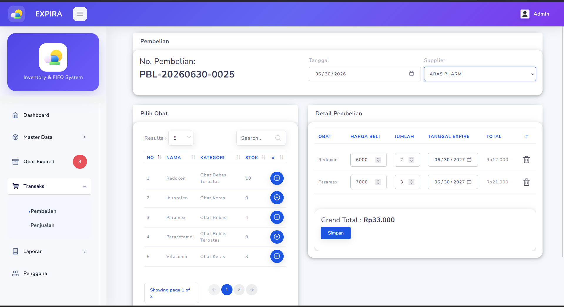 Source Code Aplikasi Kasir Point of Sale Full Fitur | Sistem Manajemen Apotek Notifikasi Kedaluwarsa