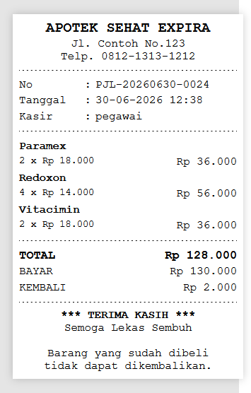 Source Code Aplikasi Kasir Point of Sale Full Fitur | Sistem Manajemen Apotek Notifikasi Kedaluwarsa