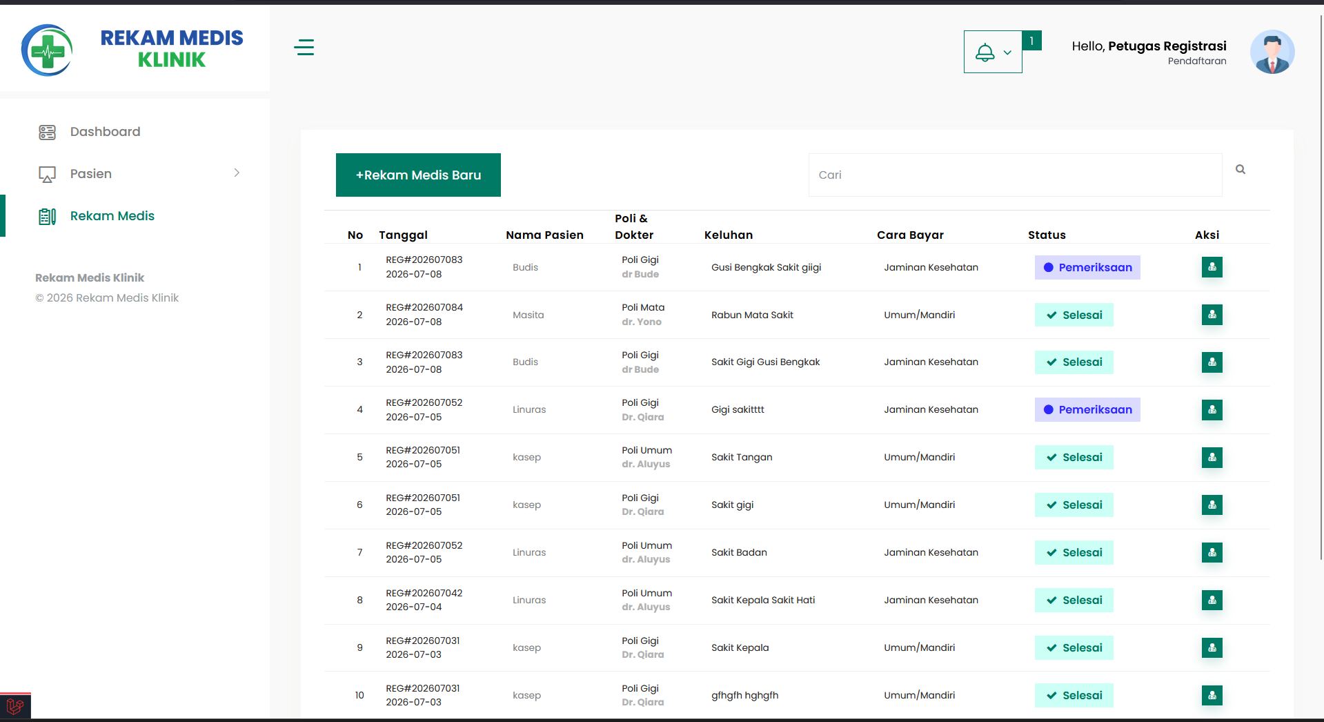 Source Code Website Rekam Medis Laravel (RME) | Source Code Aplikasi Klinik Gigi | Web Dental Clinic