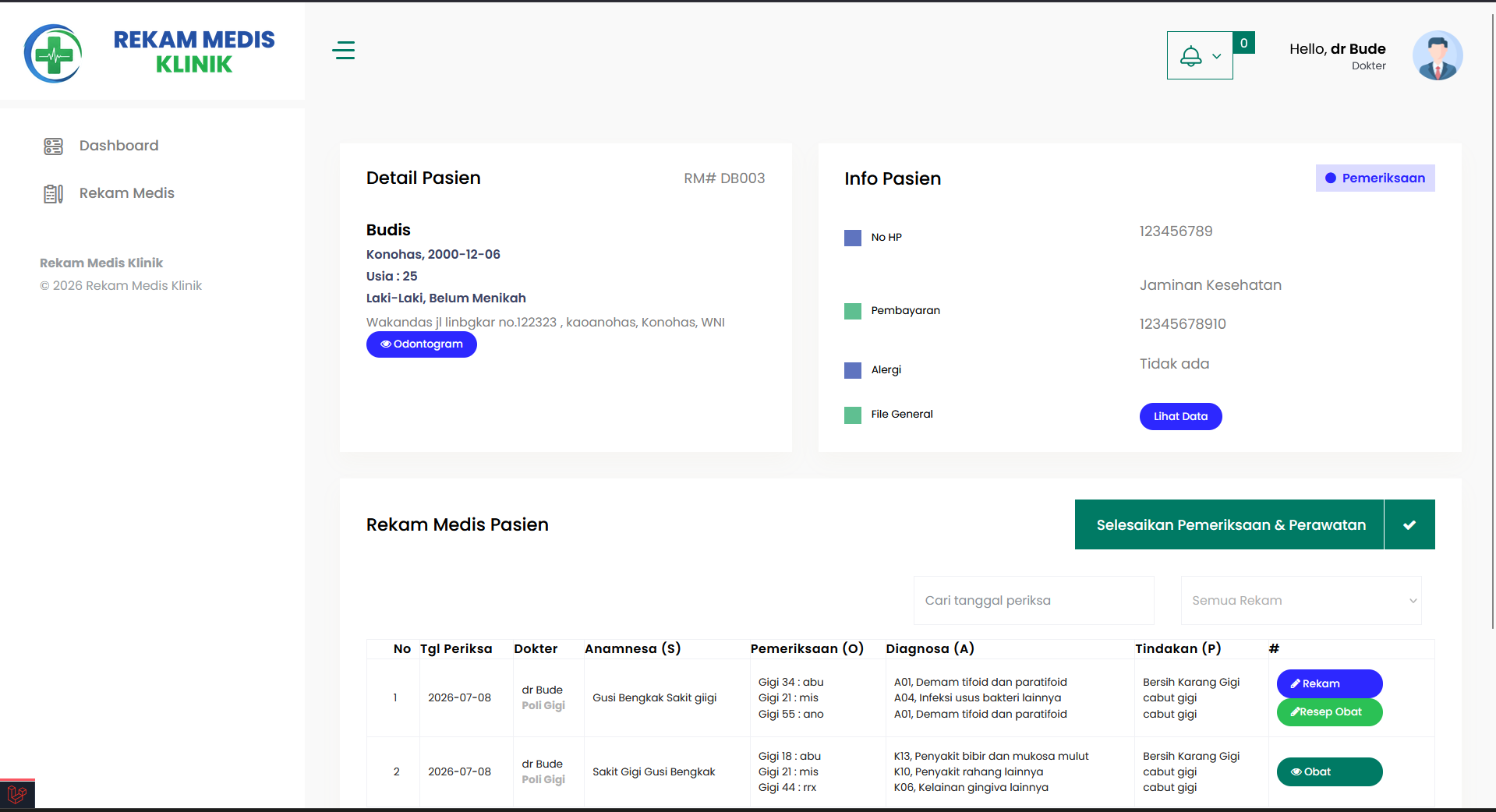 Source Code Website Rekam Medis Laravel (RME) | Source Code Aplikasi Klinik Gigi | Web Dental Clinic