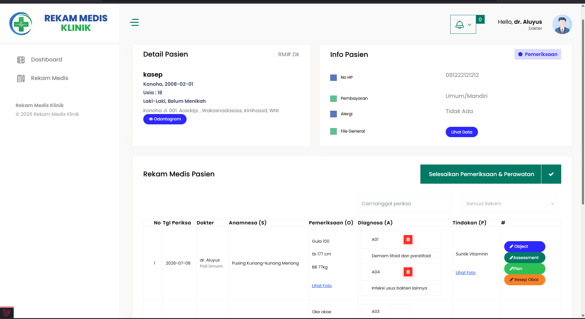 Source Code Website Rekam Medis Laravel (RME) | Source Code Aplikasi Klinik Gigi | Web Dental Clinic