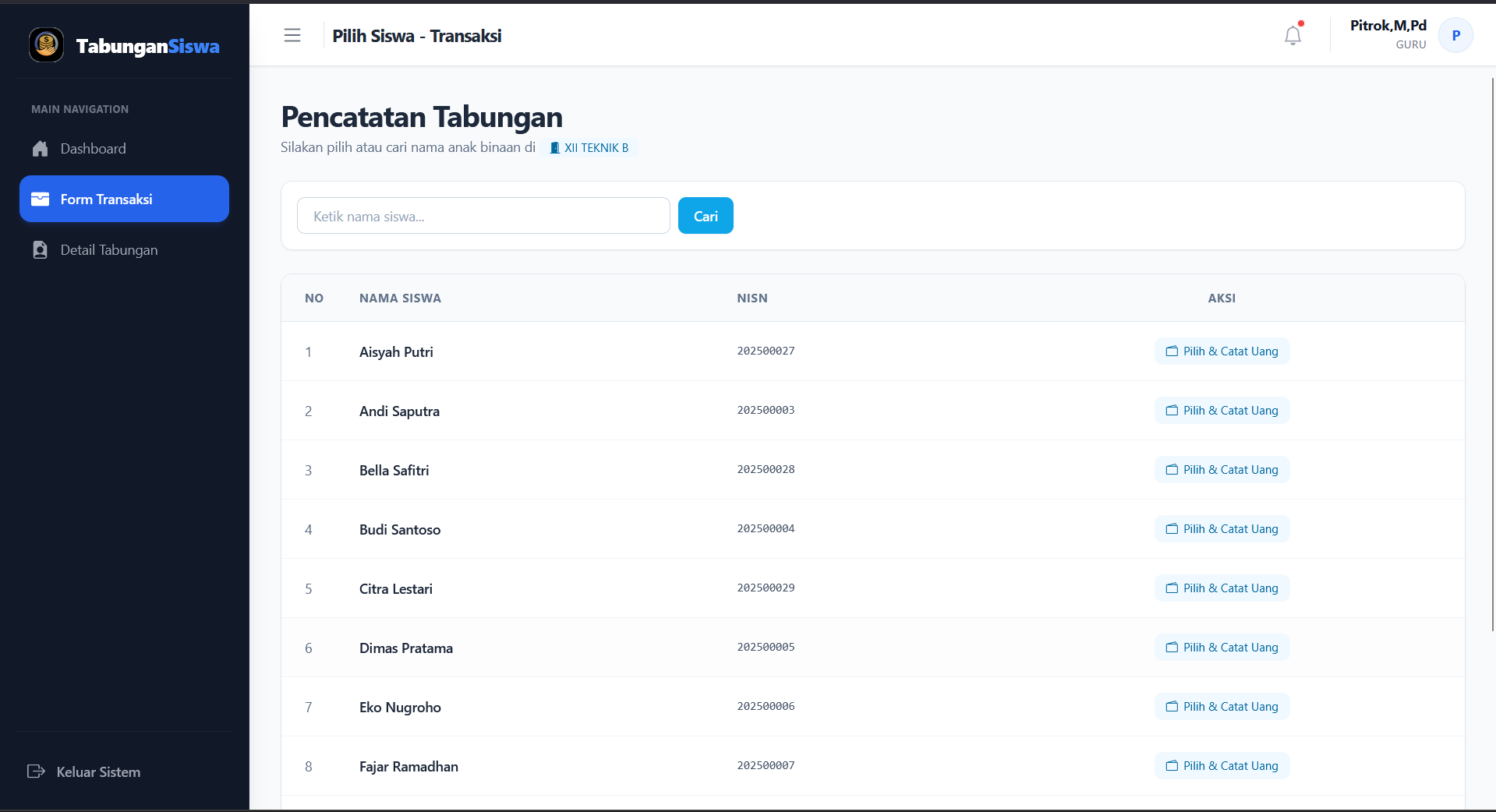 Source Code Aplikasi Tabungan Siswa Berbasis Web Laravel| Source Code Website Tabungan Siswa Digital