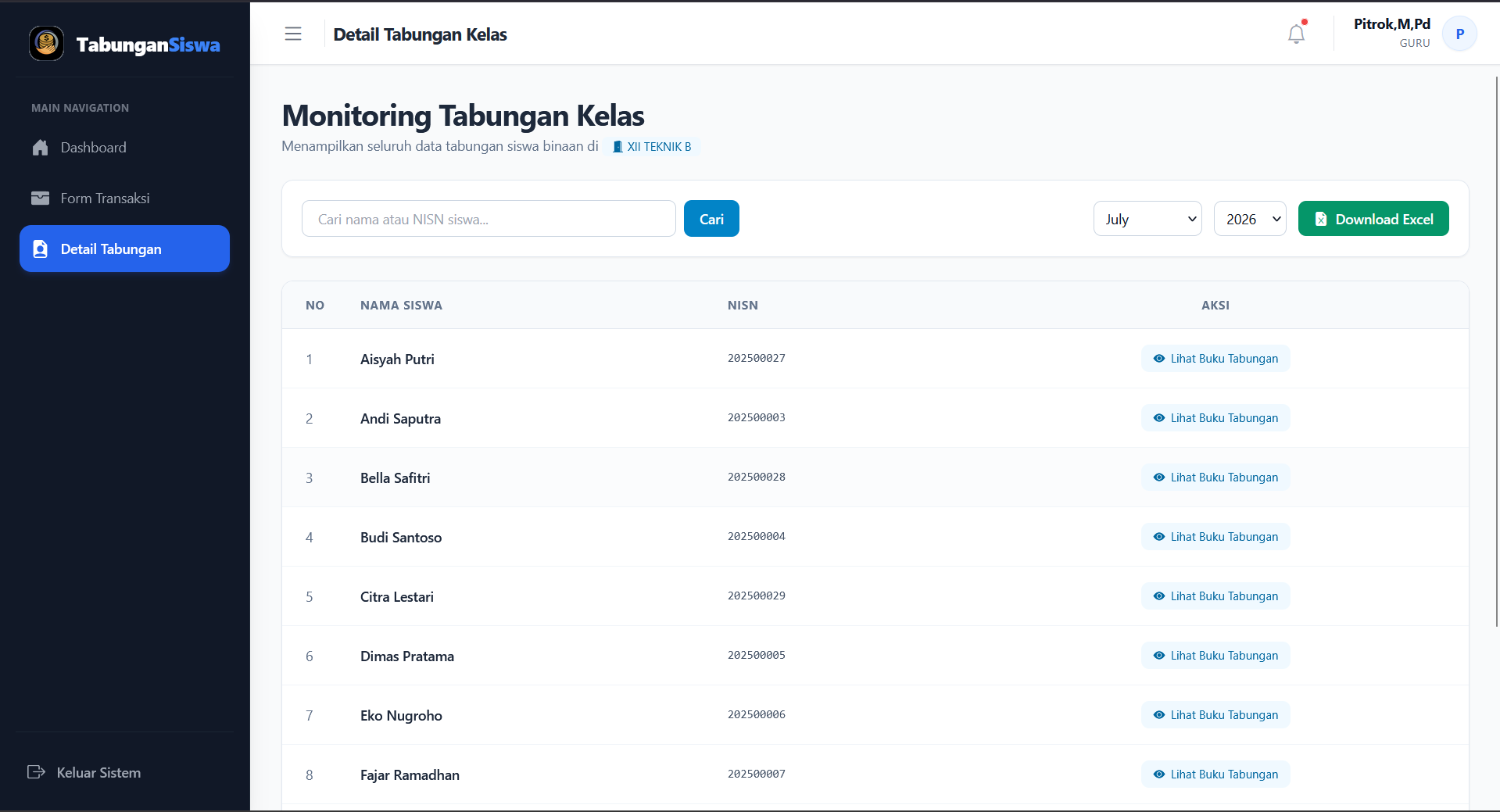 Source Code Aplikasi Tabungan Siswa Berbasis Web Laravel| Source Code Website Tabungan Siswa Digital